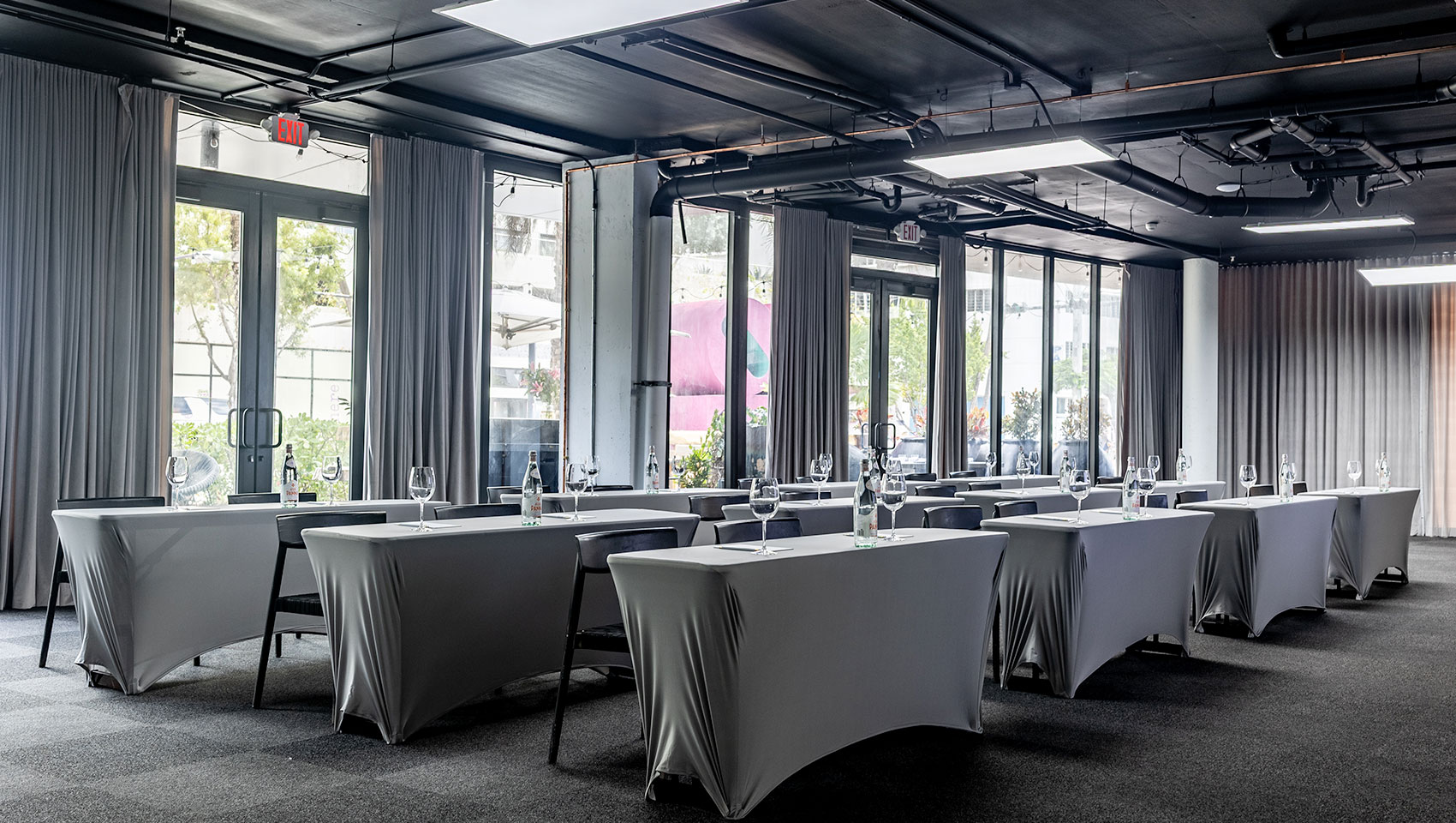 SoBe Room in the classroom set up with black chairs