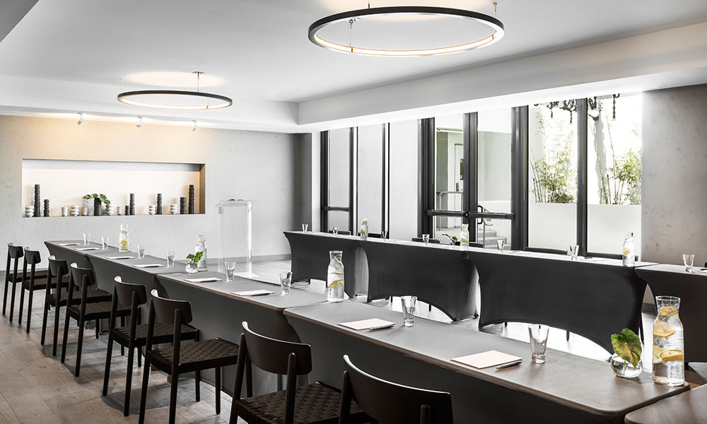 U-Shape Meeting Tables set-up in Anchor Meeting Room