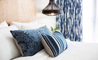 Guest Room bed with pillows