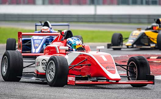 Formula 1 cars on track